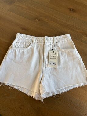Zara White Denim Shorts (NWT)
